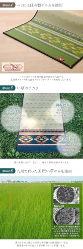 ヨガインストラクター公認 ヨガマット「畳ヨガ」アースNV(#8236850) 約60×180cm 厚み6mm（裏面：PVC）国産 い草 い草マット ヨーガ 5枚目