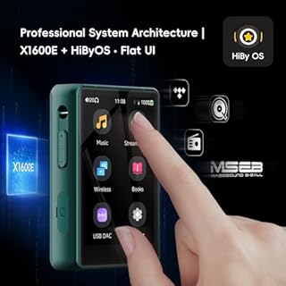 HiBy R3 PRO II MP3 Music Player - Qobuz/Tidal Support, MQA 8X Decoding & Native DSD256, Hi-Res Audio Certified, MP3 Player with Touch Screen & 3.5mm PO + 4.4mm BAL Dual Jacks, 2TB Expanded Memory