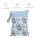 FRCOLOR 1pc Multi-Purpose Storage Bag for Napkins and Diapers Lovely Printed Design Convenient for Office Travel and Outdoor Use Zippered Organizer
