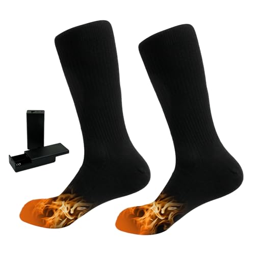 Calcetines calefactores con batería Calentador de pies algodón cálido para Invierno Actividades como esquí Campamento Senderismo Caza Pesca y Regalo Ideal climas fríos