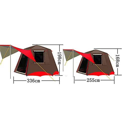 Carpa automática para 3-4 personas con porche y doble capa miniatura 7