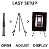 Quartet Easel, Tabletop Instant, 14 High, Supports up to 5 lbs., Portable & Collapsible, Black (28E)