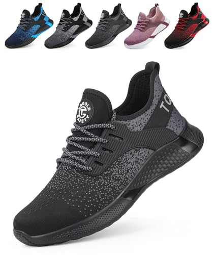 tqgold Sicherheitsschuhe Herren Arbeitsschuhe Damen Stahlkappenschuhe Leicht...
