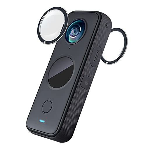 Hensych Objektivschutz für Insta360 ONE X2 Panorama-Kamera, selbstklebender Objektivschutz, Objektivschutz, Gehäuseabdeckung, Schutz für Insta 360 One X2 Sportkamera