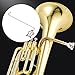 Yibuy Euphonium Marching Clip Lyre Portable Stand Metal Plating 0.16