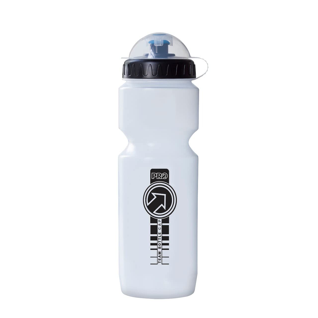 Pro Team mit Schutzkappe Trinkflasche, Transparent, 800 ml