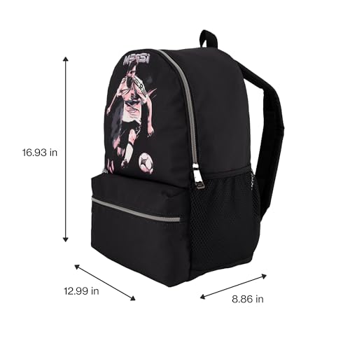 Image of Messi Lifestyle Backpack, Bookbag with Pockets & Adjustable Straps