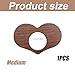 Walnut Book Page Holder, 0.86in Medium Heart Shape Thumb Page Holders for Reading Wood Bookmark Holder Book Accessories Literary Gifts for Bookworms Readers Book Lovers(Brown)