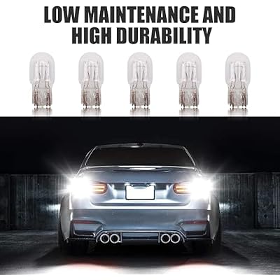 10 PCS Automotive T20 Brake Bulb, 1891/7443 12V 21/5W Quartz Glass Shockproof Anti-UV Dual-filament Mini Halogen Bulb, 360 Degree Lighting Replacement, Suitable for Most Cars (White)