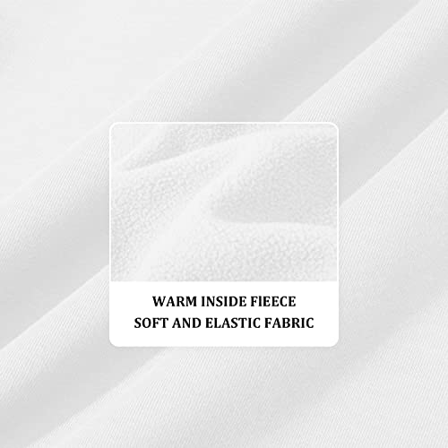 Tacvasen Men's Casual Pullover Hoodie Fleece Athletic-Fit Hooded Sweatshirt White, S #TOP5