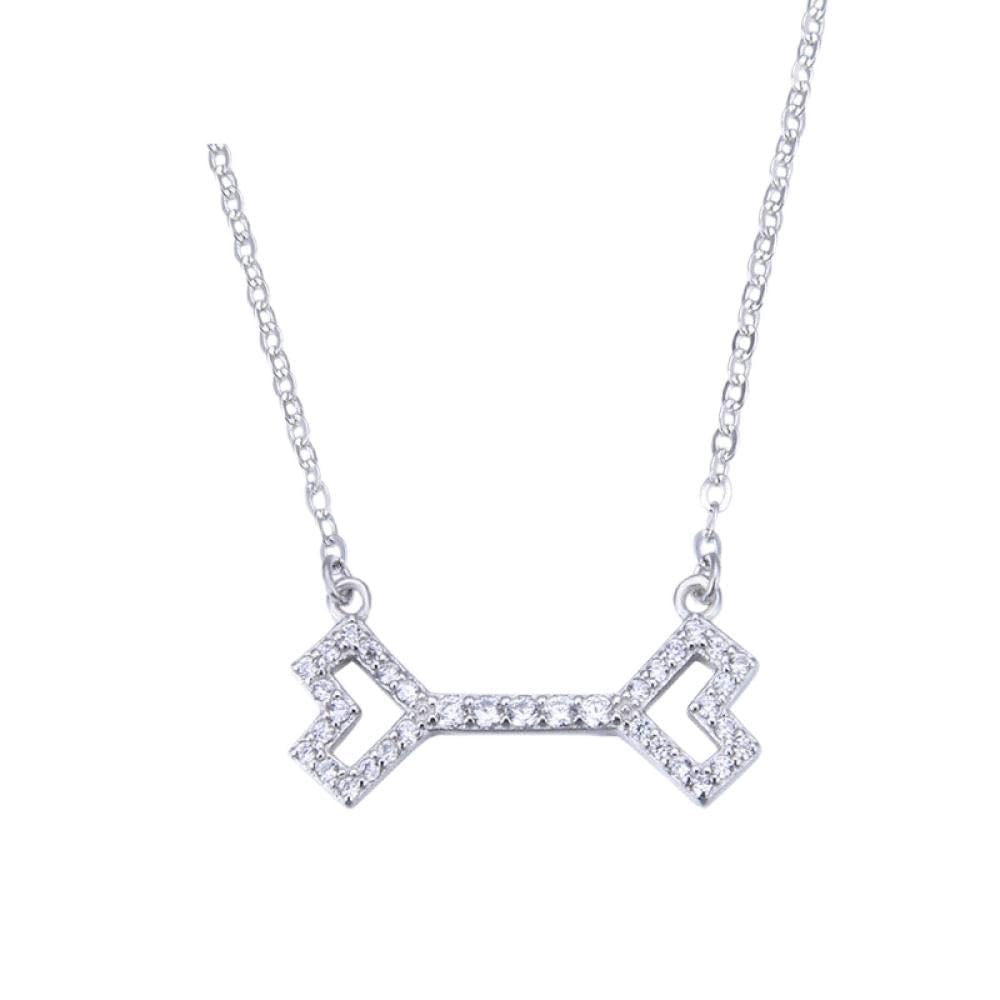 Collier cœur argent S925 anti-ternissement strass éclat