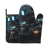 Future Robot - Juego de utensilios de cocina para hornear, guantes de cocina resistentes al calor