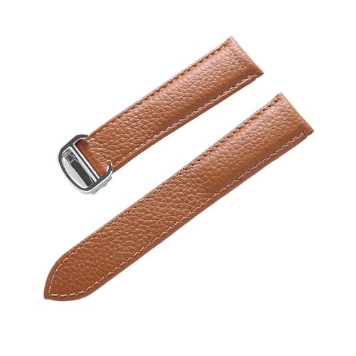 Bracelet montre cuir litchi INEOUT pour Tank London, rechange souple mixte