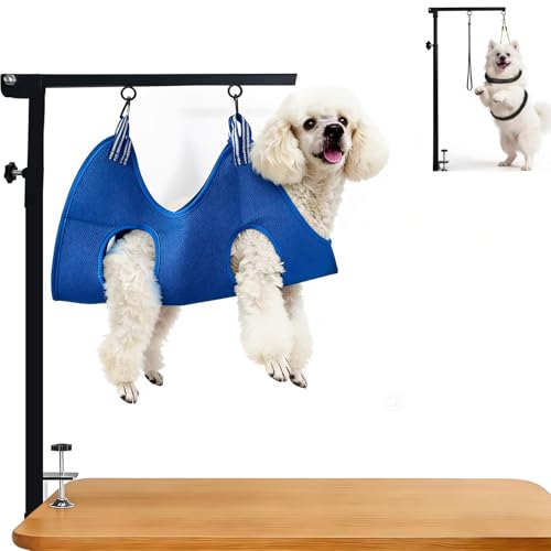 Dog Grooming Kit, Foldable Pet Grooming Table Arm with Clamp