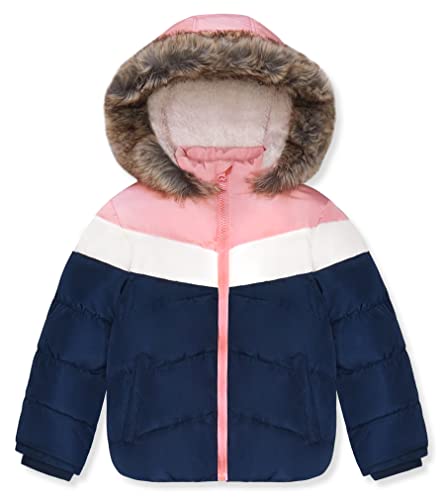 Image of SOLOCOTE Girls' Winter Coats Hooded Sherpa Lined Lightweight Jacket