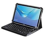 [page_title]-Navitech Schwarz bycast Leder Stand mit deutschem QWERTZ Bluetooth Keyboard mit Micro USB für das Fire HD 10 Tablet, 10.1''