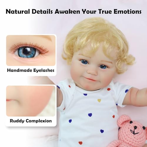 Kaydora Reborn Baby Dolls -20 inches Realistic Reborn Baby Dolls Girl with Lifelike Soft Body Presented in Gift Box for Kids 3+
