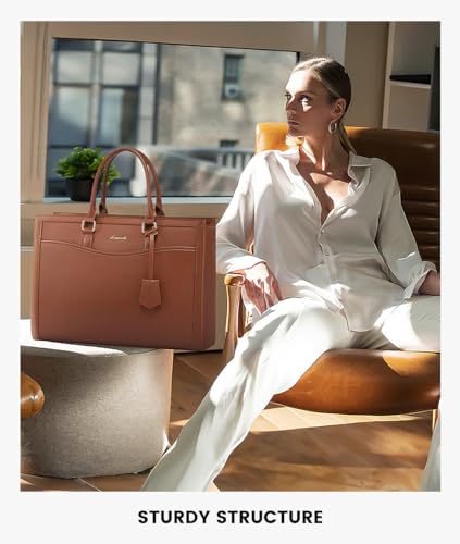 Image of LOVEVOOK Laptop Tote Bag for Women, Office Work Bag Briefcase fit for Laptop, Large Capacity Teacher Bag Handbag