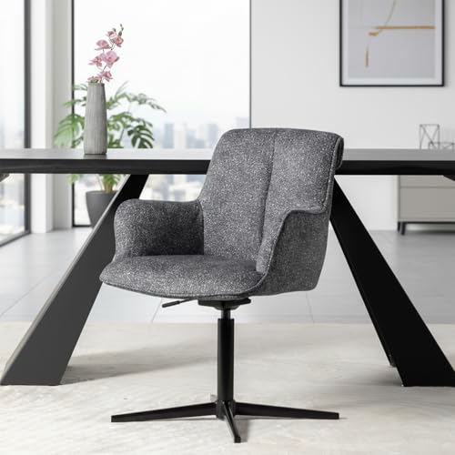 BALIAA Chaise de Bureau sans Roulette, Chaise Pivotante 360°, Fauteuil de Bureau en Tissu Tricoté...