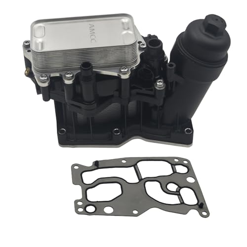 AMCC Engine Oil Cooler and Oil Filter Housing Compatible with BMW N47 N57 Series 1/2/3/4/5/6/7 X1 X3 X4 X5 X6 Mini R55 R56 R57 R58 R59 R60 R61 Replace： 11428507697