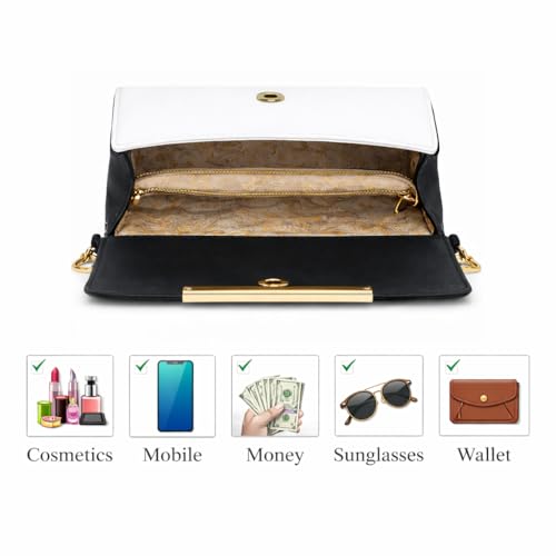 Image of ETLIS Women's Stylish Sling Bag | Faux Leather Crossbody Handbag with Gold Chain Strap | Small Shoulder Purse for Daily Use, Party & Travel