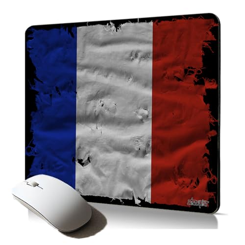 utaupia Tapis de Souris Souple Drapeau France français Bleu Blanc Rouge Foot Basket Rugby Euro Cadeau d'anniversaire Original