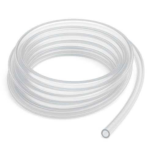 19mm x 22.5mm Clear Flexible Hose Pipe. PVC Tubing - Food Grade Plastic Tube - Suitable to use for Air, Water, Fuel and Food Lines 30 Metre (98.43 Ft)