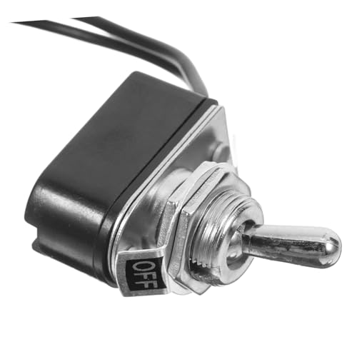 DIYEAH Interruptor De Palanca Compacto On-off Precableado, Interruptor De Palanca De 2 Posiciones Para Automóvil y Embarcaciones, 13 Cm Cable, Uso Náutico y Automotriz