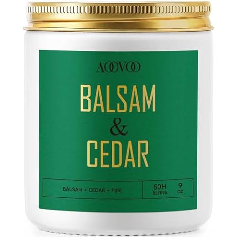 AOOVOO Balsam Cedar Candle Cover