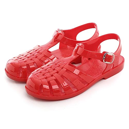 Image of Hee grand Crystal Jelly Heel Sandals for Women Summer Beach Jelly Shoes
