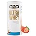 Produktbild Maxler Ultra Whey Protein Pulver - Natürlich schmeckendes Protein Whey - Eiweiß Shake für Muskelaufbau, Wiederherstellung, Pre Workout & Post Workout - Protein Powder Erdbeer Shake - 450 g