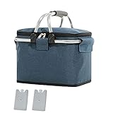 [Ligero y portátil] El tamaño de la canasta de picnic es de 28 * 23 * 20 cm, con un gran espacio de almacenamiento, que puede satisfacer las necesidades básicas de la familia. El exterior adopta un marco de aleación de aluminio grueso, que tiene una gran capacidad de carga, alta resistencia, durabilidad y no es fácil de oxidar. El diseño plegable se puede plegar fácilmente en unos segundos, no ocupa espacio y es fácil de transportar.