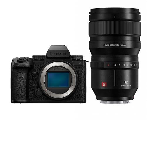 Image of Panasonic LUMIX S5IIX Mirrorless Camera (DC-S5M2XBODY) with LUMIX S PRO 50mm F1.4 Lens (S-X50)
