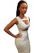Allegrace Women Sexy White Bodycon Mid Bandage Party Dress
