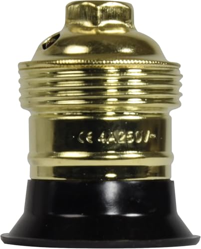 Douille E27 laitonné en acier pour une suspension vintage élégante et durable