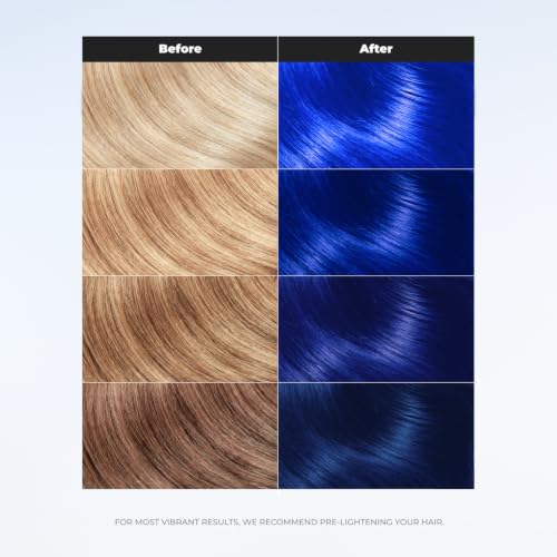 Image of XMONDO Color Super Blue Depositing Mask, Hair Dye, 8 Fl Oz | Semi-Permanent, Infused with Bond Booster & Hyaluronic Acid for Nourishment, Revitalization & Repair, Vegan Formula