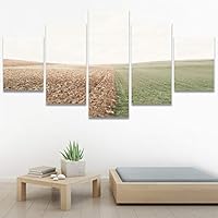 SIGNWIN 5 Panel Canvas Wall Art Modern Art Country Dramatic Global Landscape Multicolor Photography for Home Decorations Ready to Hang - 60