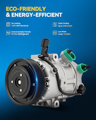 Image of PHILTOP NEW Air Conditioner AC Compressor for Hyundai Elantra 2014-2016 1.8L,2014-2017 2L,Elantra GT 2014-2017,2018-2020 2L, Kia Soul 2014-2019 2.0L,Forte 2014-2016,Forte5 /Forte Koup 2014-2016 2.0L