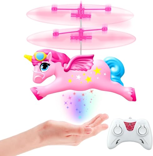 BLOOLILIES Flying Unicorn Toys for Girls, Magic Flying Fairy Toy Rc & Hand Controlled...