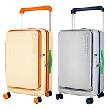 STYLISH JAPAN 公式 .OUNCE スーツケース ワイドハンドル ドッツ Mサイズ 55L (3泊〜) dots24 (クラシックオレンジ)