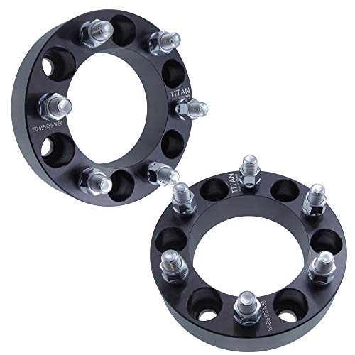 2pc 1" (25mm) 6x5.5 (6x139.7) Wheel Spacers 14x1.5 Studs fits Cadillac Escalade fits GMC Sierra Yukon fits Chevrolet Suburban Silverado