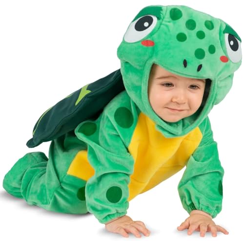 Disfraz de tortuga para bebé con caparazón desmontable y mono cómodo