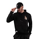New Era Herren Los Angeles Dodgers Kapuzenpullover, Blkmrg, L