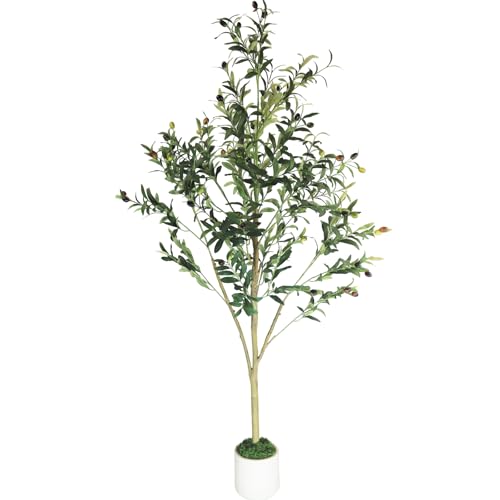 Olive Trees Artificial Indoor 5FT - Fake Tree for Indoor Decor, Realistic Faux Plants with Silk...