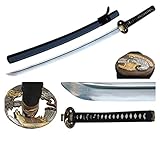 Profi Adler Katana Schwert scharf echt zum Training Metall Damast Stahl Kohlenstoffstahl 1060 Samurai 100% handgefertigt Nur für Erwachsene - 18 Jahre erfor DS020