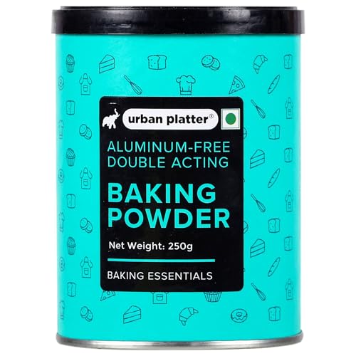 Urban Platter Aluminum Free Baking Powder | 8.82 Oz (250g) | Double Acting Leavening Agent | Gluten-Free, Preservative-Free | Baking Essential for Fluffy Cakes, Muffins, Biscuits & Cookies