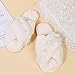 FFAA Pantoufles en Coton pour Femmes Pantoufles en Peluche Croisées Chaussures Plates Automne Et Hiver-Moi_38-39