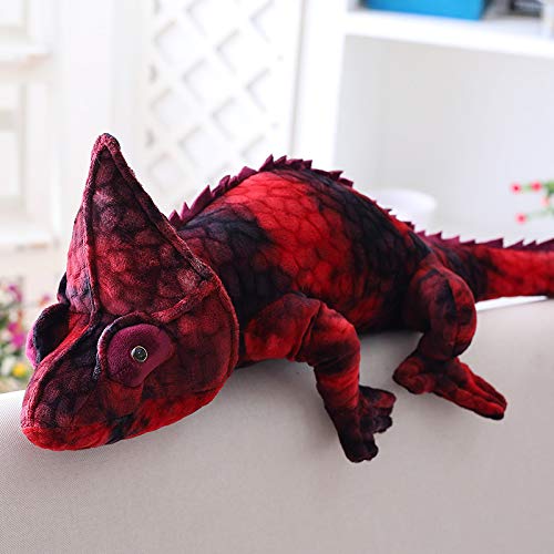 Simulazione Camaleonte Peluche Giocattolo Realistico Lucertola Peluche Animali Di Peluche Bambola Giocattolo Creativo Camera Decor per Bambini Regalo 100cm Rosso