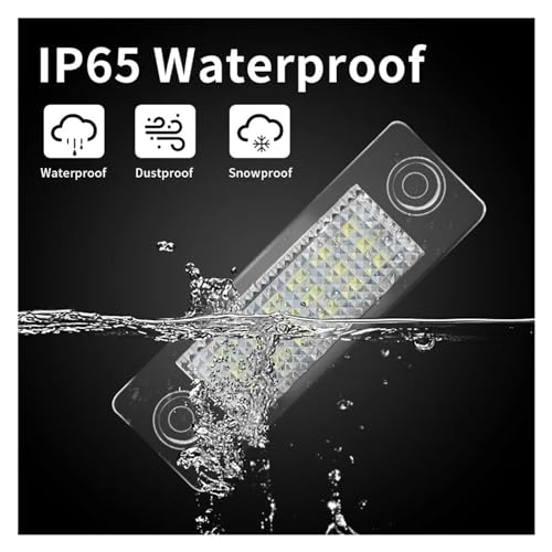 Lámpara LED para luces de matrícula coche blanco 6000k 12V 2 Uds 3
