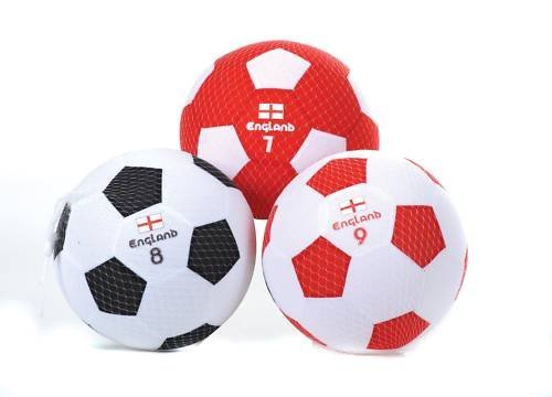 Toyland® 20cm (8") Red & White England Inflatable Football - Perfect for Celebrating Cricket/Football/Rugby - Euros, World Cup, St George's Day - English Party Decorations